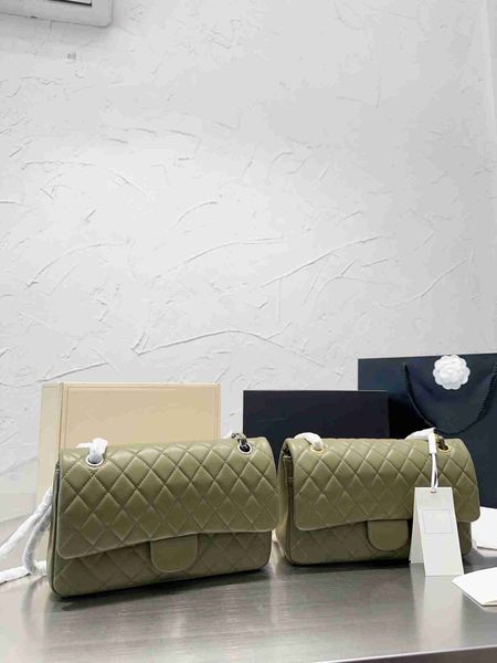 

tz classic cf double flap handbag diamond quilted golden/silver metal hardware chain square bag fashion sheepskin cc shoulder crossbody lady