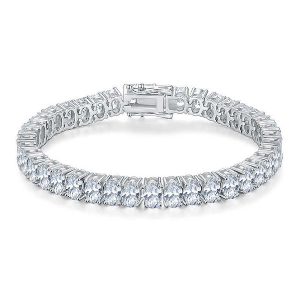 

oval vvs luxury design jewelry with moissanite diamonds bangle women, Silver