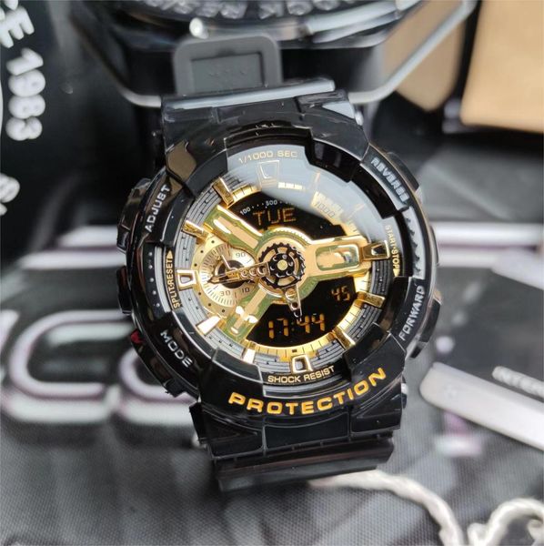 

2023 original shockproof watch men's sports watch army military waterproof x all pointer electronic, Slivery;golden