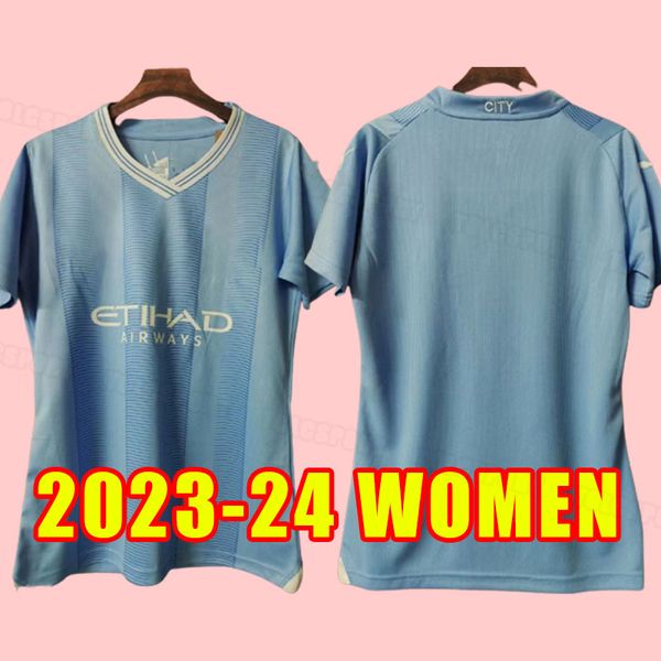 

women 2023 2024 haaland soccer jerseys 23 24 de bruyne phillips mans cities grealish mahrez manchesters foden alvarez home women, Black;yellow