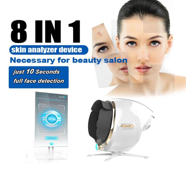 

language customizable skin diagnosis system facial acne pores moisture scanner analysis machine 36 million pixels skin analyzer with 21.5 in
