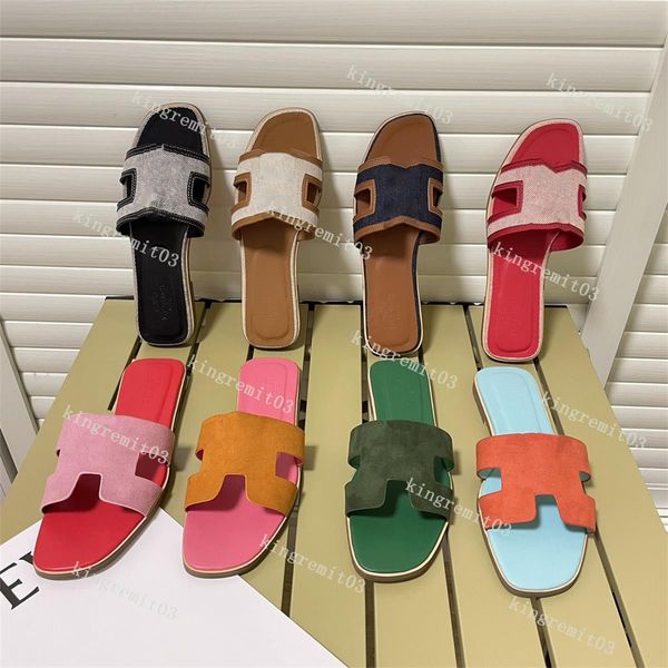 

designer slippers women slipper flat sandal suede casual shoe fabric line slide summer outdoor beach shower slippers black brown plat sandal