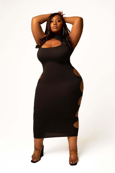 

t-shirt perl hollow out maxi dress chic and elegant woman skirt plus size clothes night club wear vestidos elegantes para mujer, Black