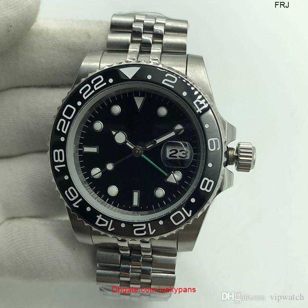 

r olax watch mens watches ceramic bezel full stainless steel automatic mechanics movment sapphire 5atm waterproof frj t8sd 1mlc, Slivery;black