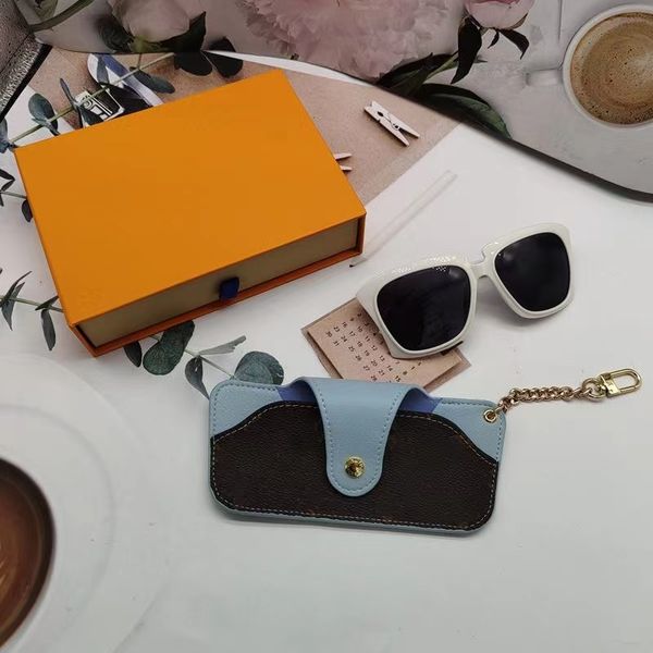 

holders fashion designer sunglasses case brand letter flower luxury sunglass box packing pu leather glasses bag eyewear accessories, Red;black