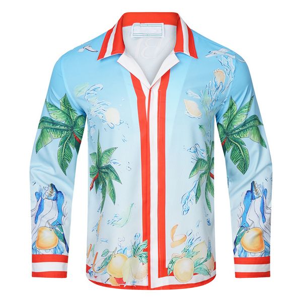 

designer cloud blue hawaiian style mens short sleeve print shirt plus size casual collar button loose beach -3xl dff13, White;black