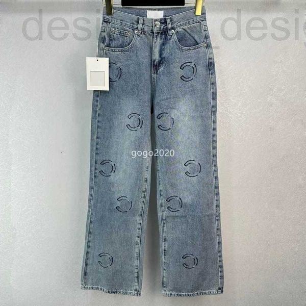 

women's jeans designer 23ss women pants with letter embroidery girls cotton high end milan runway brand cowboy casual jersey outwear de, Blue