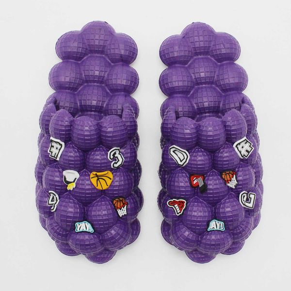

slippers ins litchi bubble fun dropping decoration eva home outwear for men and women couples summer, Black