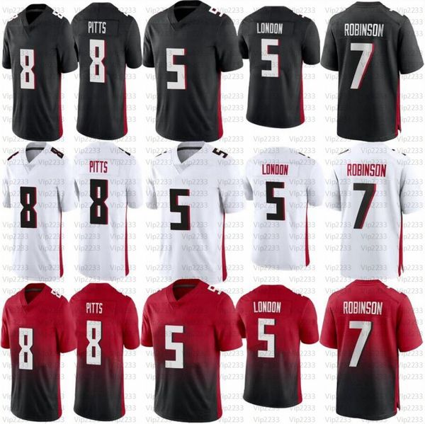

bijan robinson kyle pitts football jersey drake london jerseys, Black;red