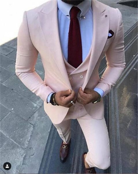 

handsome groom tuxedos one button man's suits peak lapel groomsmen wedding/prom/dinner man blazer jacket pants vest tie n03011210, Black;gray