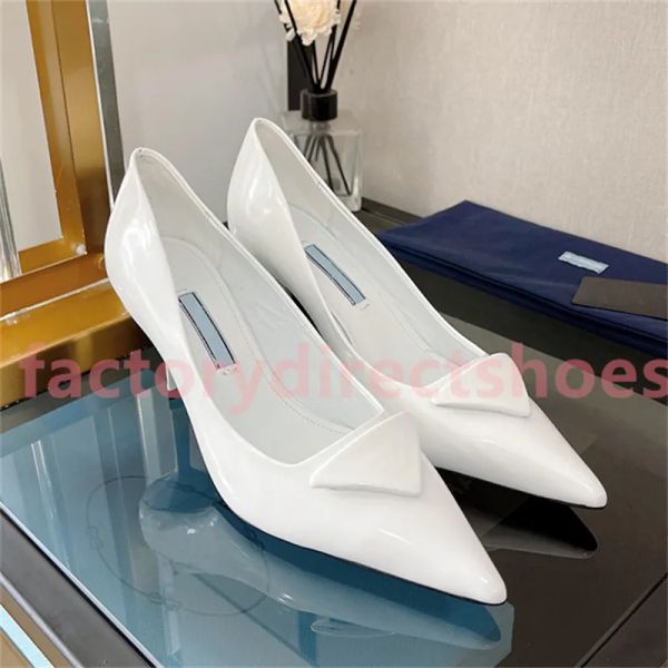 

fashion luxury dress shoes 75mm high heel brushed leather pump black white pink backless wedding sandals fashion women's designer heels