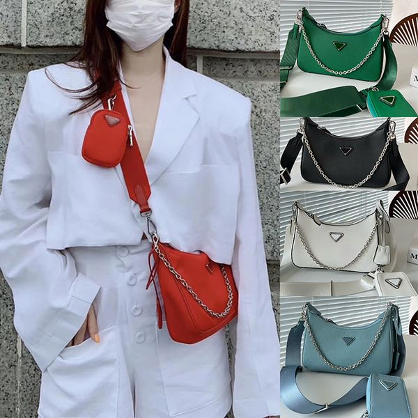 

leather bag wallet luxury designer shoulder crossbody bag tote hand bag handbags pocket organizer purse hobo nylon bag 3-piece shoulder bags