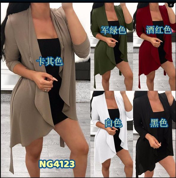 

fur autumn 2019 new purecolour open and fashion womens coats winter abrigos mujer elegante long coat wool coat winter xx015, Black