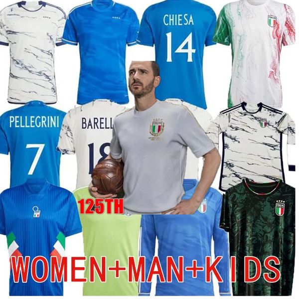 

22 23 italy soccer jerseys italia 22 23 24 maglie da calcio verratti chiesa gnonto football shirt lorenzo pinamonti politano grifo uniform m, Black;yellow