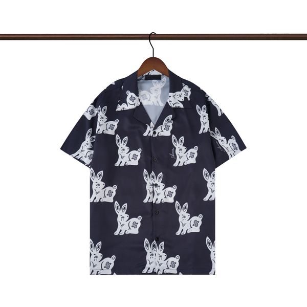 

mens designer luxury dress shirts silk shirt luxury clothes short sleeve letter clowers print casual summer collar mens mix colors size -3x, White;black