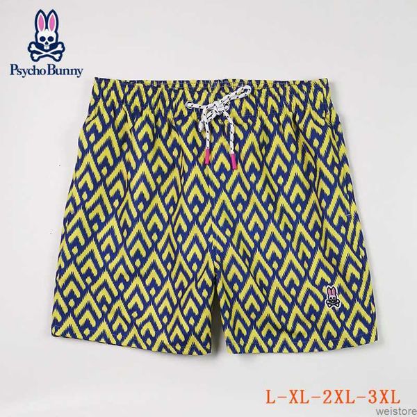 

psycho bunny shorts designer mens ins fashion beach pants skull rabbit printed luxury brand surfing shorts sports quick dried european style, White;black