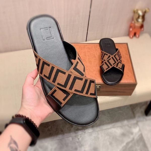 

luxurious men thick sole summer beach slides bathroom anti-slip slipper soft sandals designer men fashion flip-flops ultra-light letter shoe, Black
