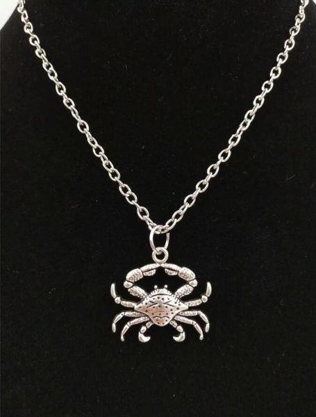 

fashion 5pcs lot antique silver big crab sea crab pendants necklaces charm fashion women jewelry holiday charms jewelry 4146204