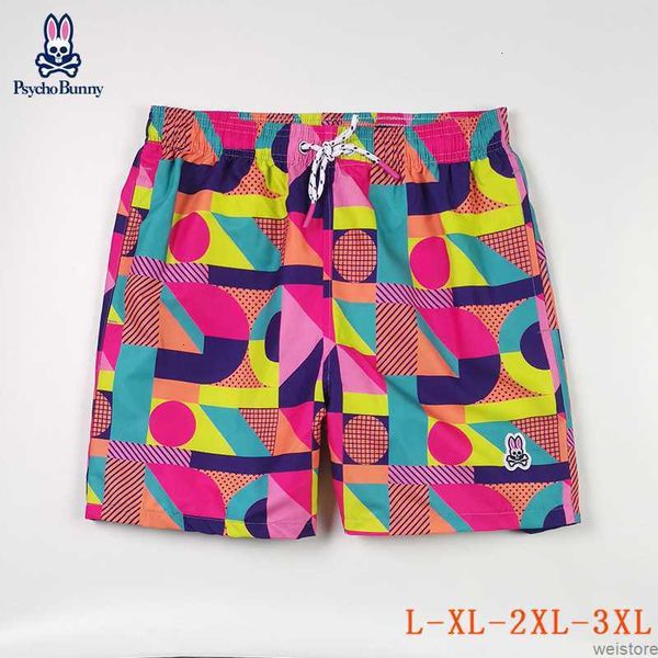 

psycho bunny shorts designer mens ins fashion beach pants skull rabbit printed luxury brand surfing shorts sports quick dried european style, White;black