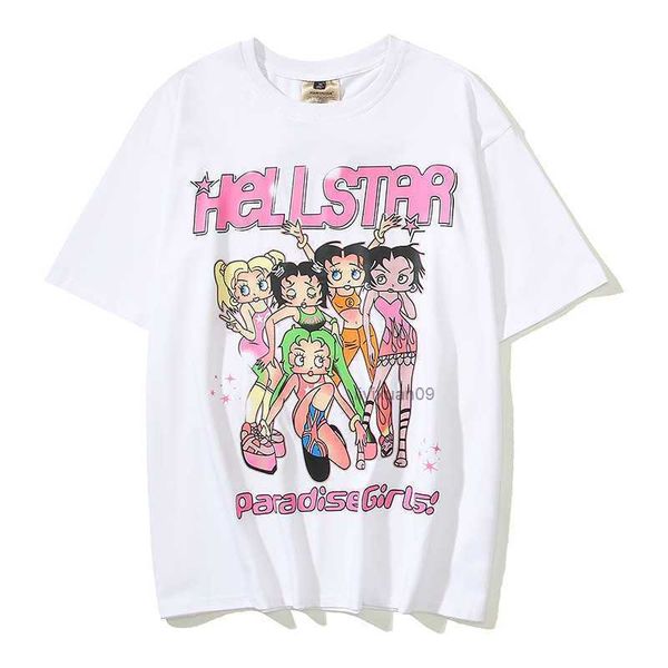 

2023 hellstar studios trendy hip-hop short sleeves man women t shirts cotton men vintage t-shirts summer loose tee rock mqt3 1 xkpu l8ub, White;black