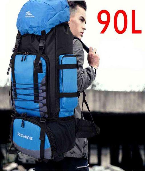 

90l travel bag camping backpack hiking army climbing bag trekking mountaineering mochila large capacity sport rucksack t2208013058190