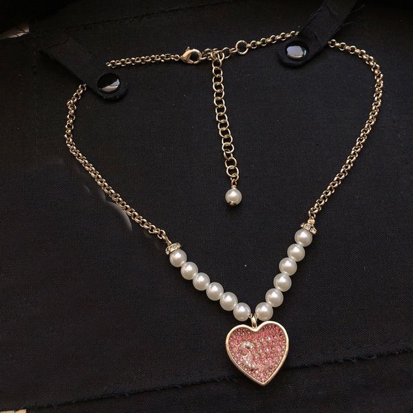 

20style women ccity choker luxury designer necklace pendant chain crystal brass c-letter necklaces statement jewelry accessories 7767, Silver