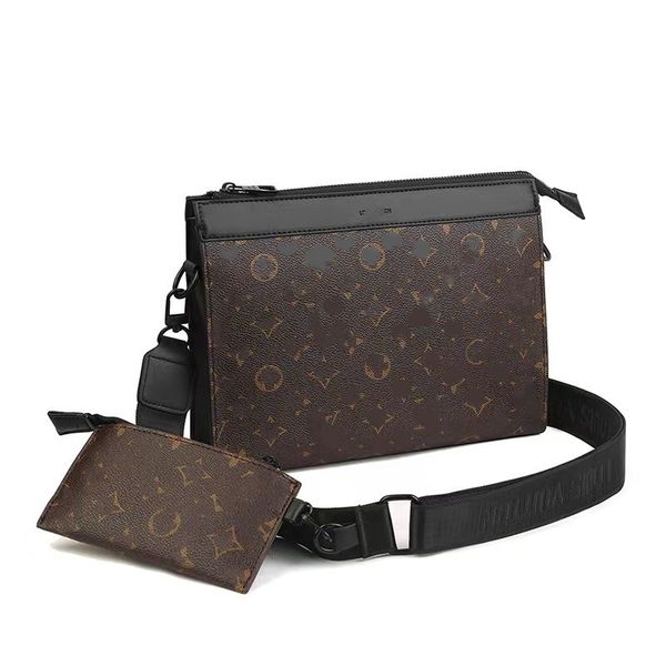 

2023 the latest men's shoulder bag fashion two-piece set of handbag briefcase