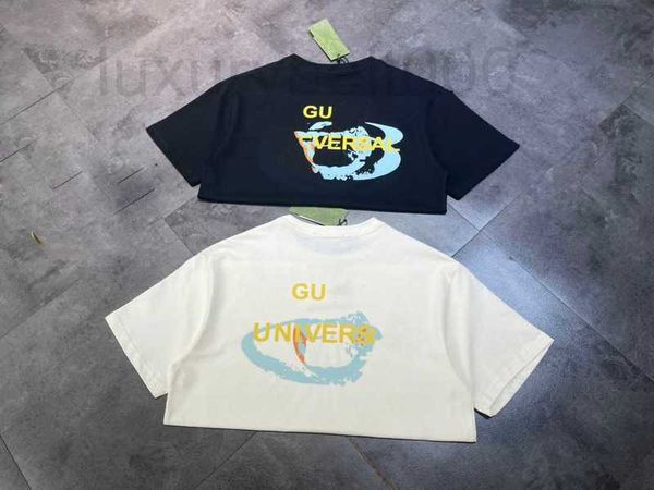 

women's t-shirt designer 23 summer new graffiti letter short sleeve men's and couple small design t-shirt ounw, White