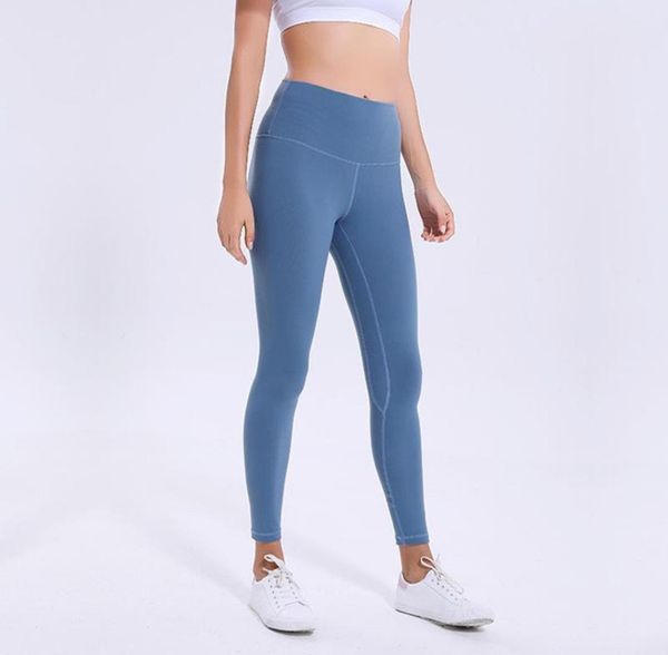 

solid color women yoga pants high waist sports gym wear leggings elastic fitness lady overall full tights workout1118202148