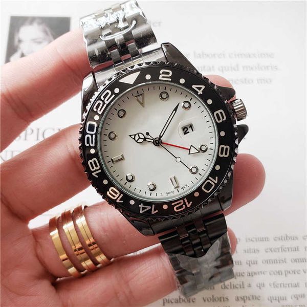 

luxury ceramic rotating bezel rlolex luminous wrist watches 40mm famous factory gmt 904l fast quartz classic iced out movement watch men&#03, Slivery;brown