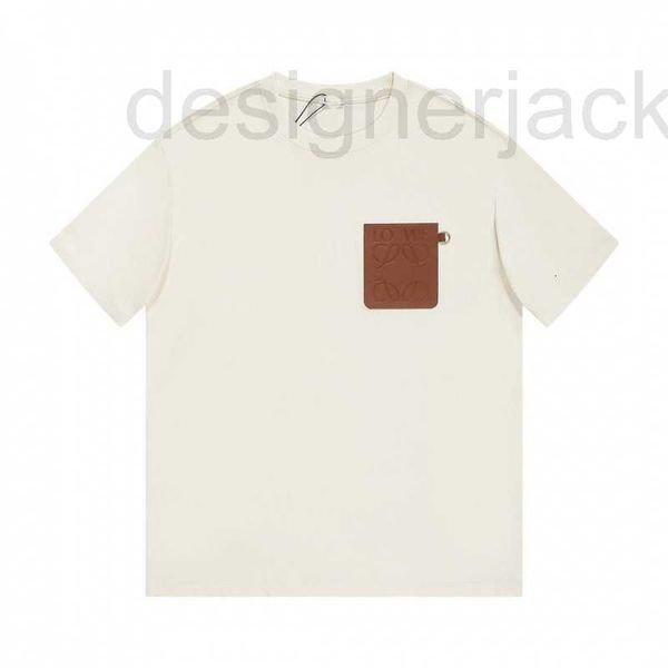 

men's t-shirts designer 2023 summer new luxury fashion classic leather brand and women's os loose short sleeve t-shirt z219, White;black