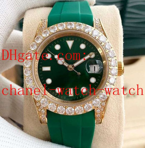 

elling new model men's wristwatches stainless steel diamond bezel men's watch automatic mechanical mens watches rubber band, Slivery;brown