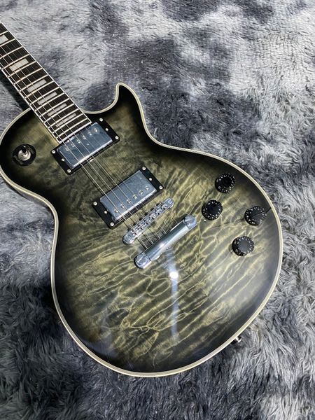 

china electric guitar transparent black factory direct sales can be customized 58