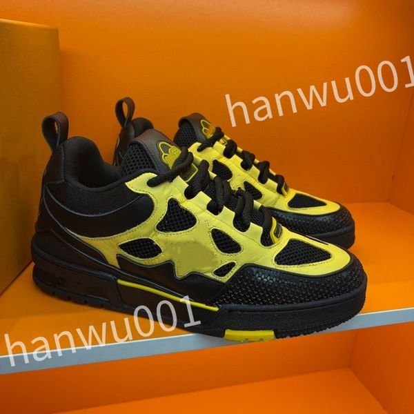 

2023 new luxurys loafer shoes for women's crystal women's trainer sneakerdesigner striped fashion retro leather men's sneaker, Black