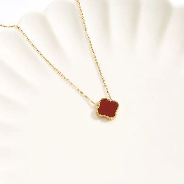 

designer pendant necklaces for women elegant 4/four leaf clover necklace highly quality choker chains designer jewelry 18k plated gold girls, Silver