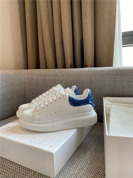 

vic luxury genuine leather white blue oversized casual trainers sneakers, Black
