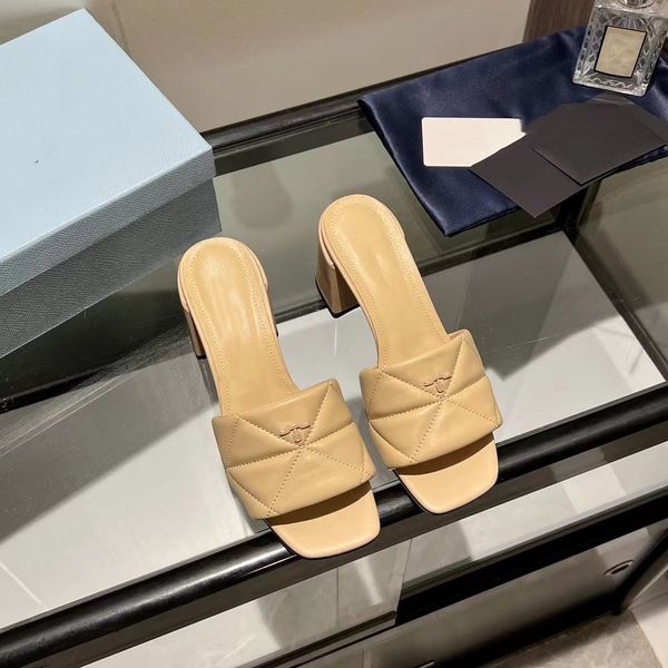 

designers women genuine triangle slipper sandals flat slides flip flops summer leather outdoor loafers bath shoes beachwear slippers black w
