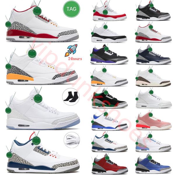 

jumpman 3 3s men black cat basketball shoes fire red varsity royal cement lucky green a ma maniere archaeo brown racer blue neapolitan train