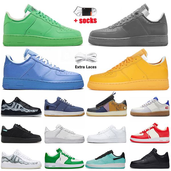 

low 1 running shoes men women certified virgil ablohs valentine day skeleton black white gold sneakers light green spark jackie robinson men