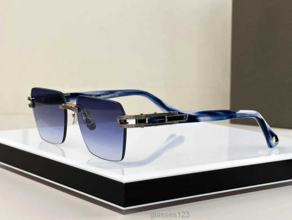 

meta evo rimless square sunglasses silver blue gradient men driving sun glasses designers sunglasses occhiali da sole sunnies uv400 eyewear, White;black