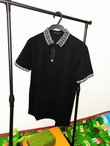 

2020 luxury europe paris patchwork men's t-shirt fashion designer casual clothing meduse cotton tea polo ml9u, White;black