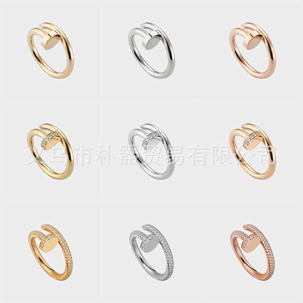

wholesale card nail ring stainless steel gold-plated nonfading non-allergic, Silver