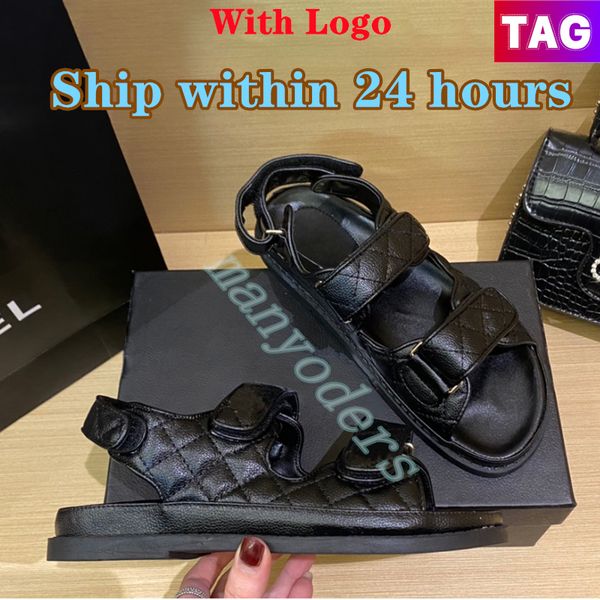 

cnel cowhide sandal candy color flats shoes women's leisure designer outdoor luxury slipper women's flat bottom comfort sand beach, Black