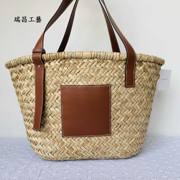

new handwoven shoulder korean edition simple women's straw woven bag