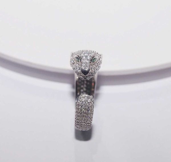 

original boutique jxj. s925 sterling silver carcass full diamond leopard ring female fashion minority delicate personality d5vp
