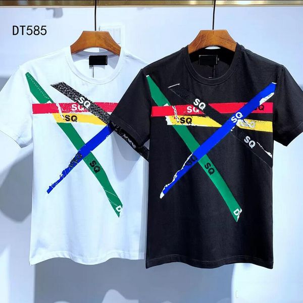 

23ss mens t-shirt hip hop shorts cotton d2 dsq icon gg letter print tee poloshirt shirt men tee designer men women t shirts d2843, White;black