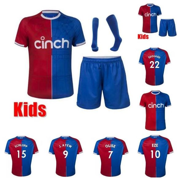 

23 24 eagles soccer jerseys cpfc kits 2023 2024 edouard zaha milivojevic mateta j. ayew townsend meyer schlupp palace men kids football shir, Black;yellow