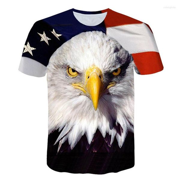 

men's t shirts independence day usa flag stripes and stars t-shirt men 3d tshirt print eagle american summer tees, White;black