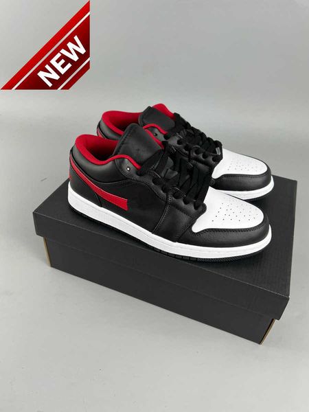 

retro low jumpman 1s low white toe basketball shoes black fire red white mens woman designer shoes sports sneakers
