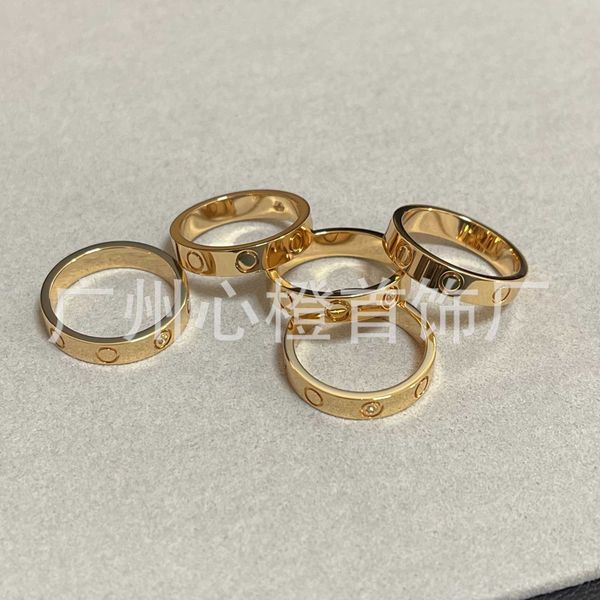 

designer new v-gold family narrow edition single diamond ring love classic 18k plated couple, Silver